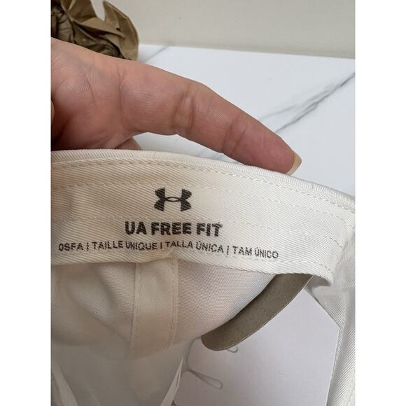 Under Armour UA Free Fit White Strapback Hats OSFM Lot of 4 NWT Logo Golf Caps - Picture 8 of 10